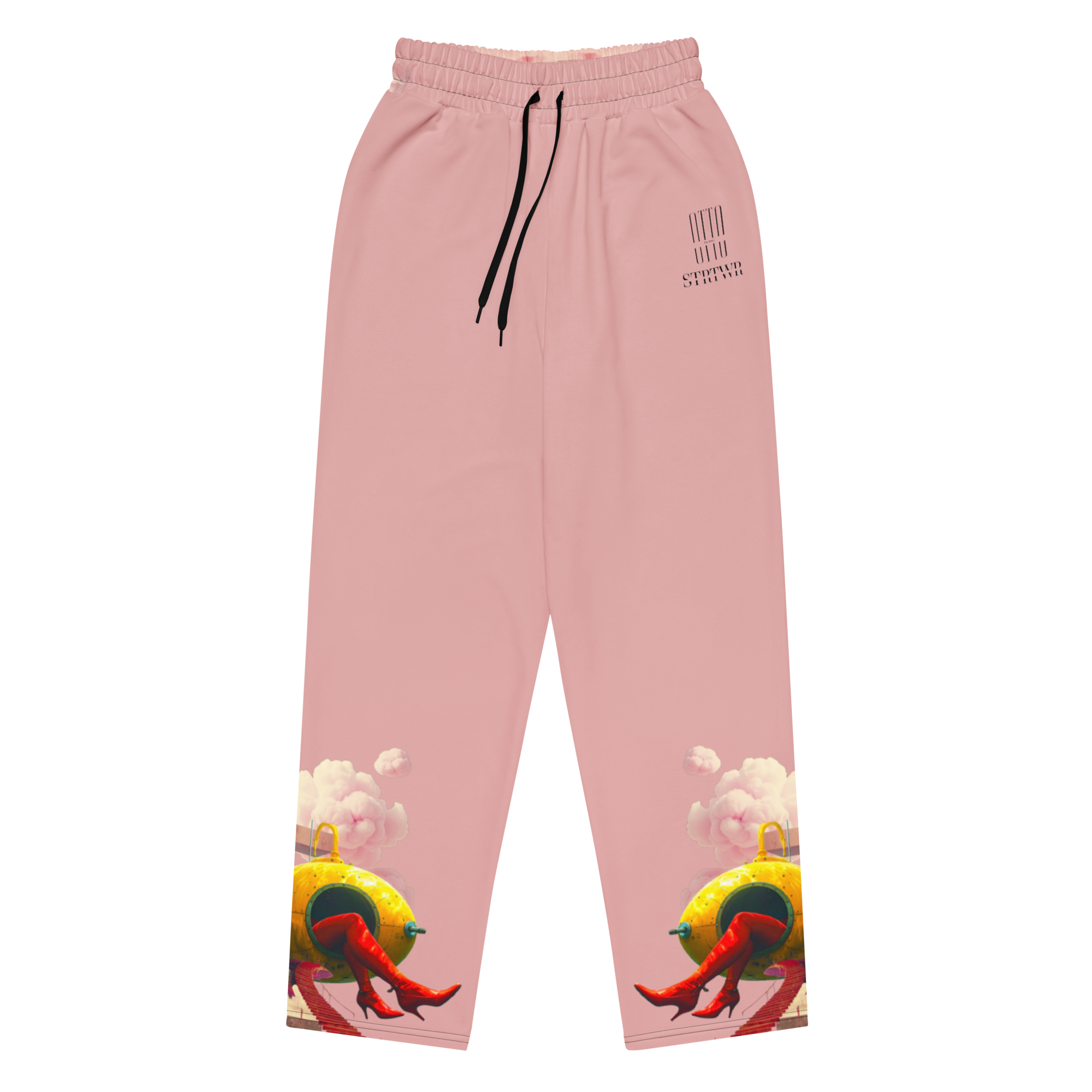 Wide Leg Unisex Jogginghose Yellow Submarine Rosa | Premium Streetwear Otto Strtwr