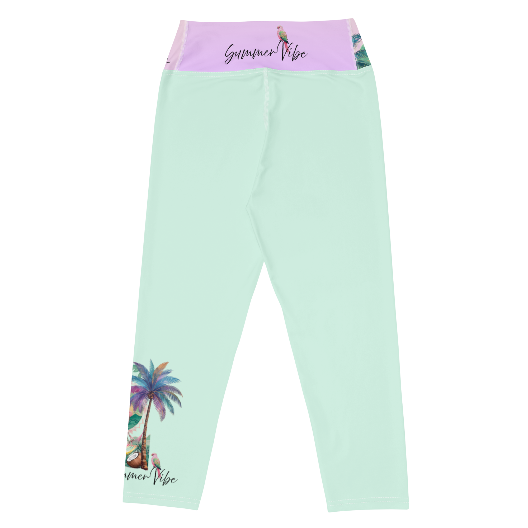 Yoga Capri Leggings Summer Vibe Green – High Waist & 4-wege-stretch | Otto Strtwr Sport Legging